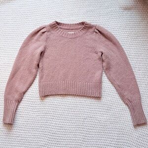 Maeve by Anthropologie XS Dusty Rose Pink Cropped Long Sleeve Sweater Women's